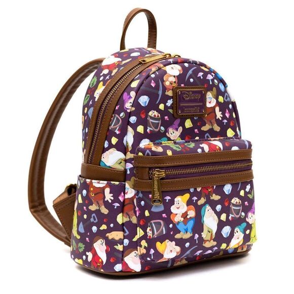 Loungefly Disney Snow White And The Seven Dwarfs Gems AOP Backpack - Picture 2 of 4
